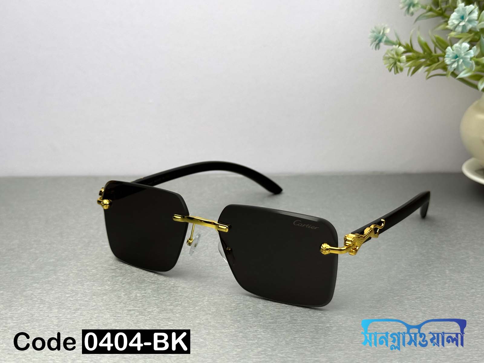 Cartier brand Rimless Sunglass