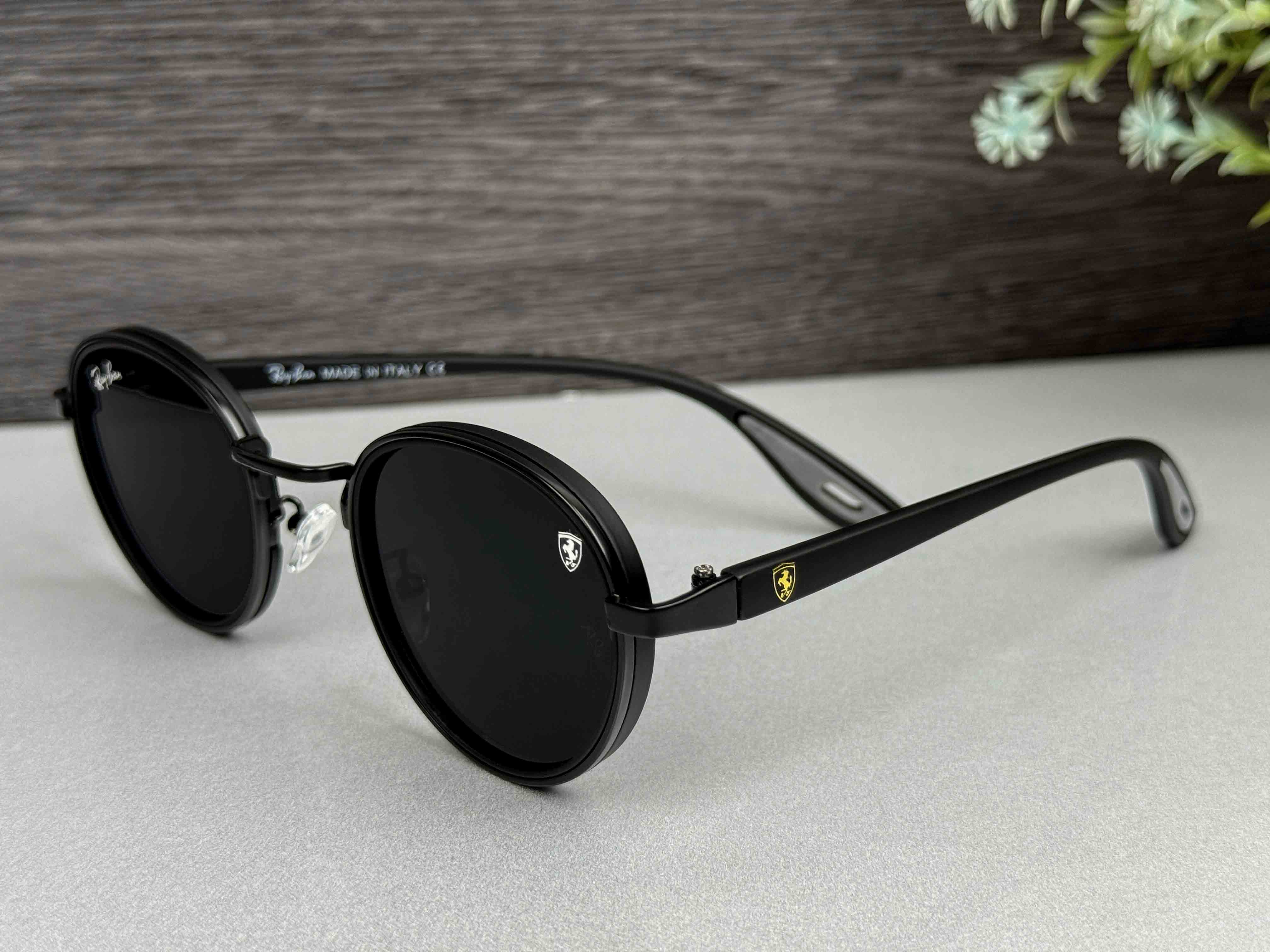 Rayban Round Shape Premium Sunglasses-3675 (3 colors)